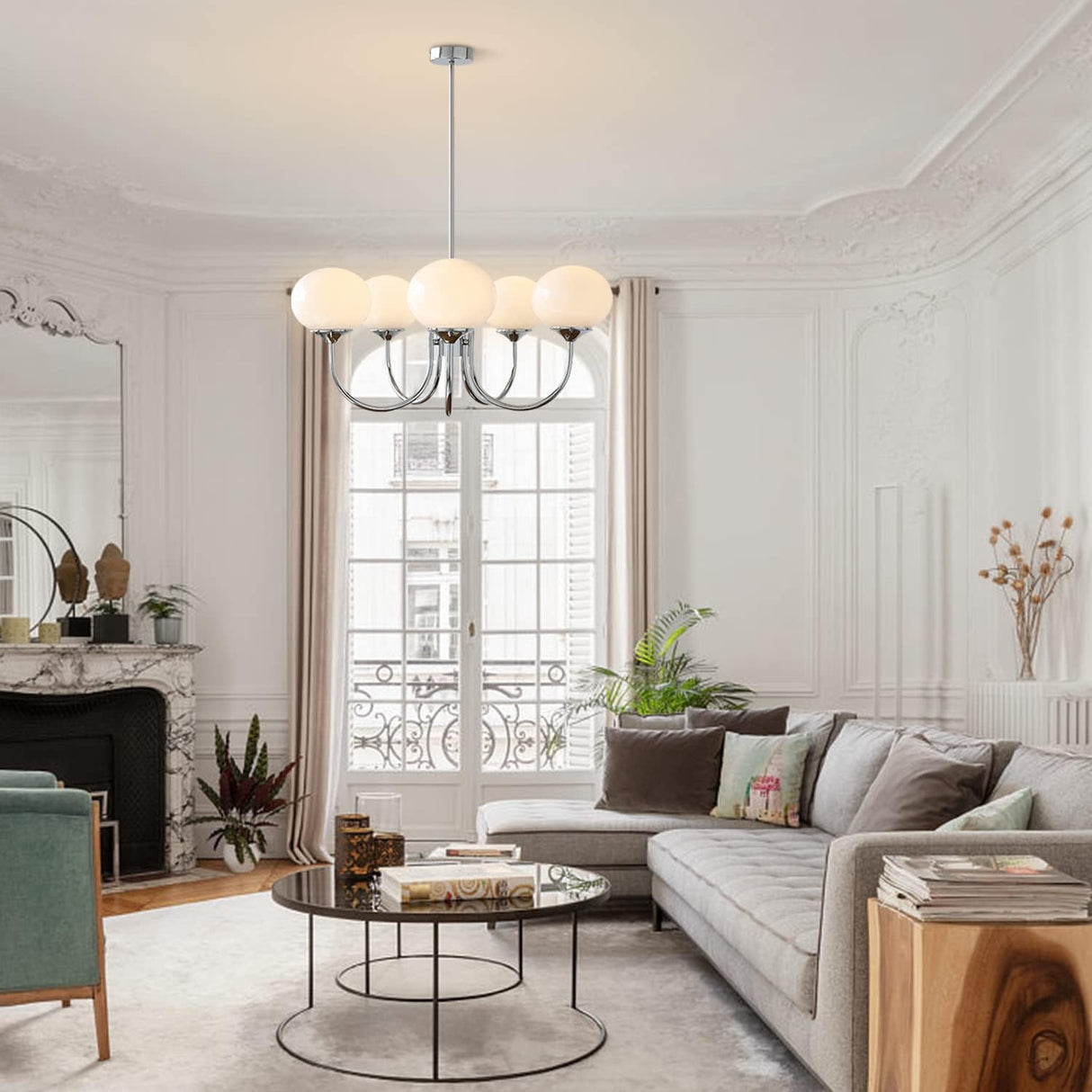 Bubbel Roze Glas Marshmallow Kroonluchter