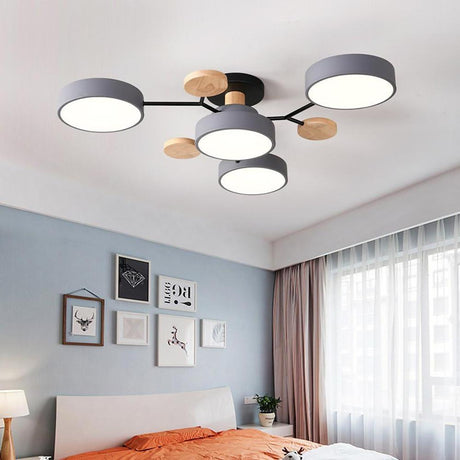 Sputnik Artistieke Slaapkamerlampen Kroonluchters Metaal Hout Bamboe Baby Kinderlampen Plafondlampen