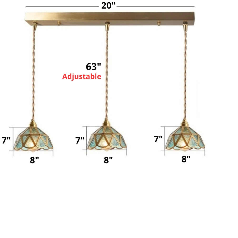 Vintage Glas-in-lood Hanglampen