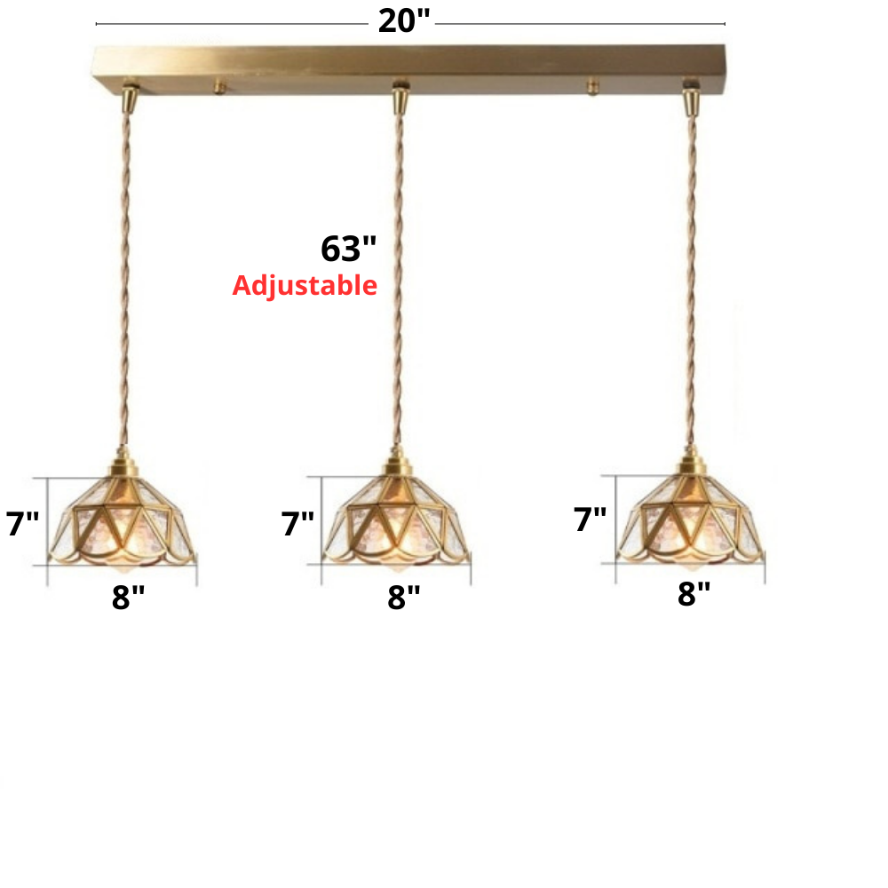 Vintage Glas-in-lood Hanglampen
