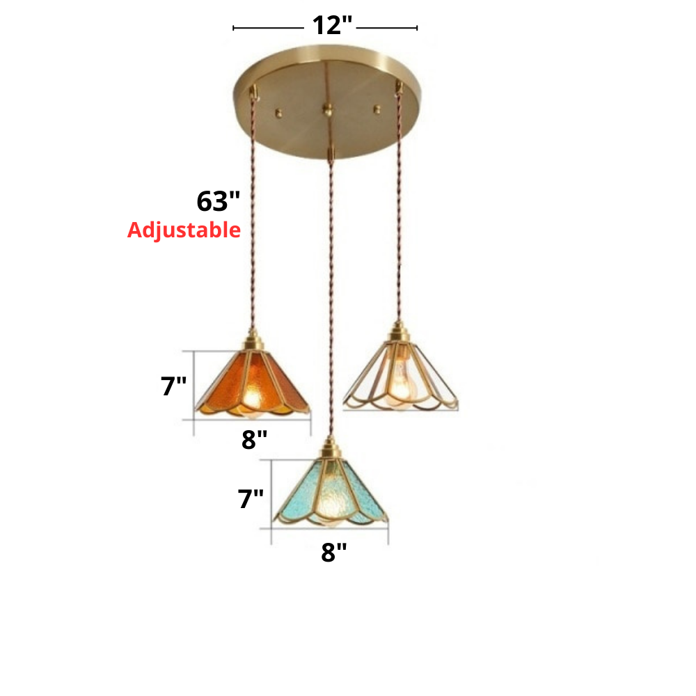 Vintage Glas-in-lood Hanglampen