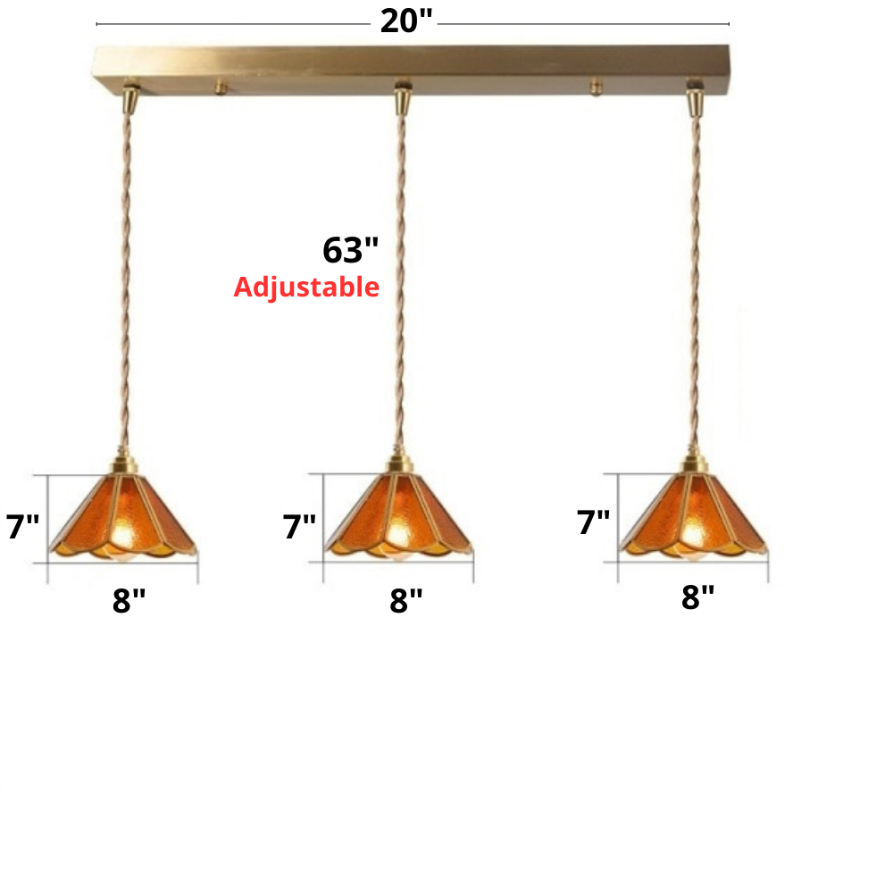 Vintage Glas-in-lood Hanglampen