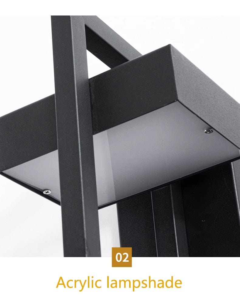 Moderne Buiten Wandlamp – Weerbestendige LED Verlichting voor Tuin, Terras, en Balkon – Roestvrij Staal en Acryl