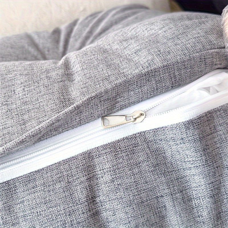 Comfortabel Driehoekig Wigkussen – Ademend Linnen Rugsteun voor Bed en Bank – Wasbare Hoes en Rugondersteuning