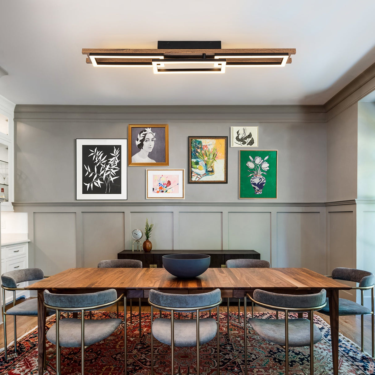 Moderne Houten LED Plafondlamp