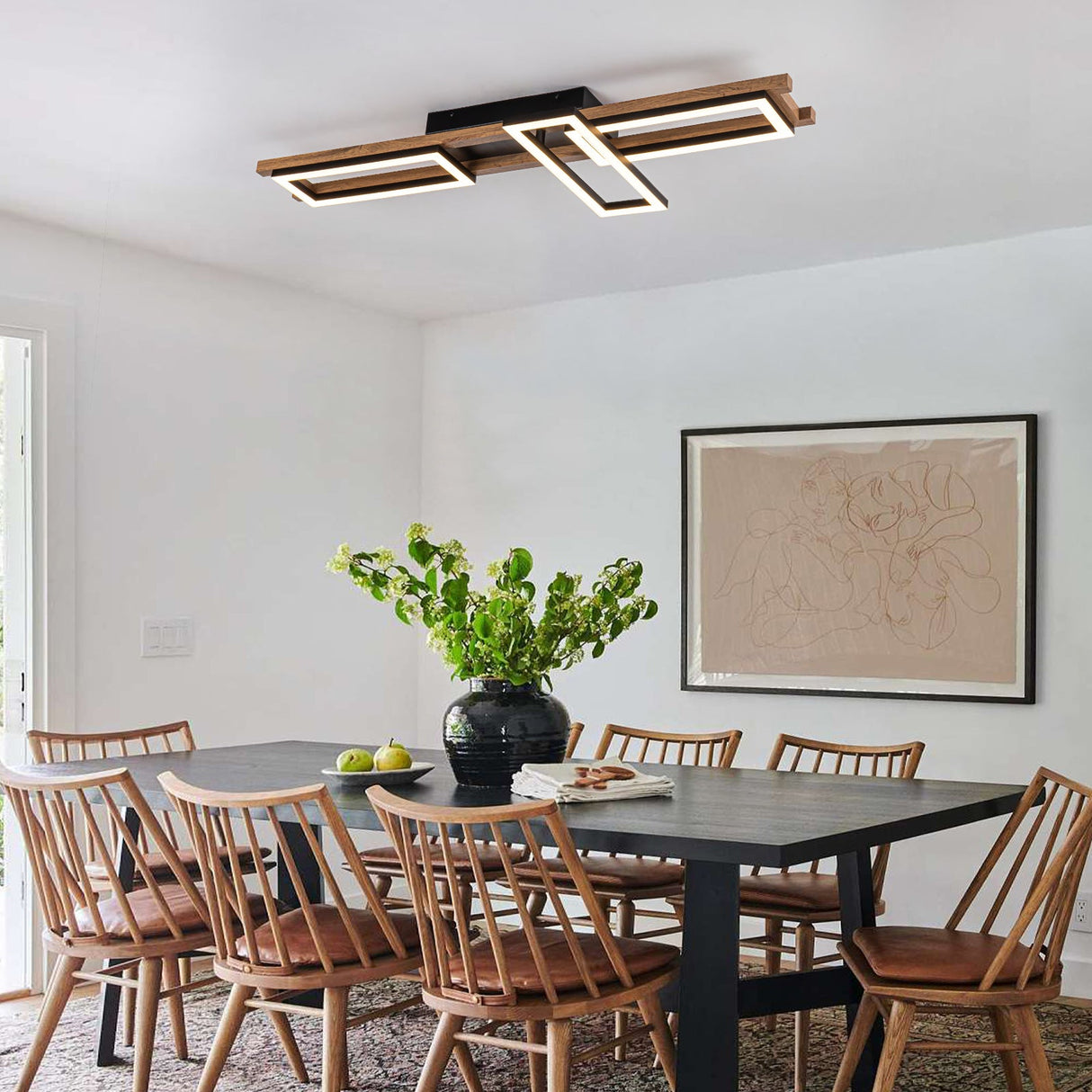 Moderne Houten LED Plafondlamp