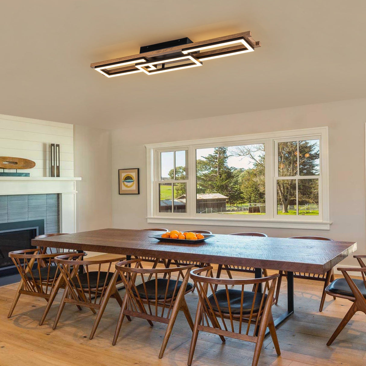 Moderne Houten LED Plafondlamp