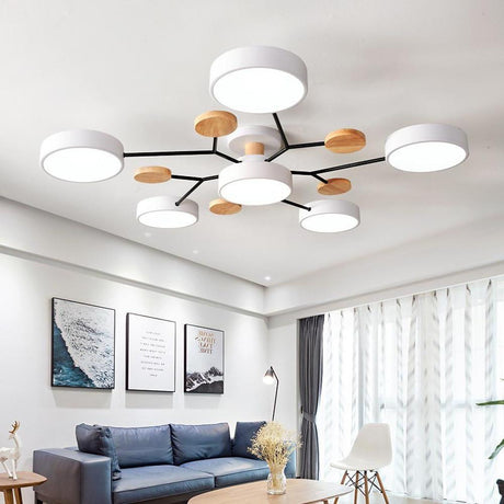 Sputnik Artistieke Slaapkamerlampen Kroonluchters Metaal Hout Bamboe Baby Kinderlampen Plafondlampen