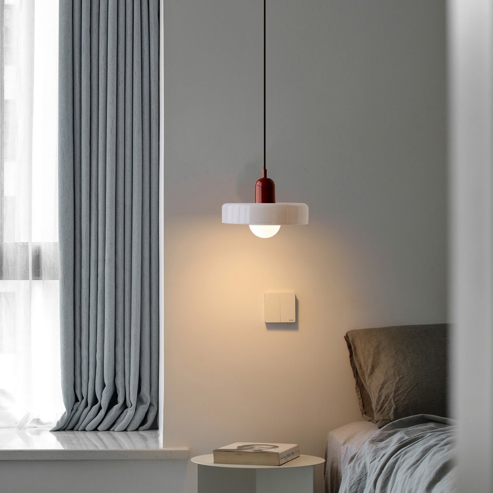 Bauhaus Glas-in-lood Hanglamp