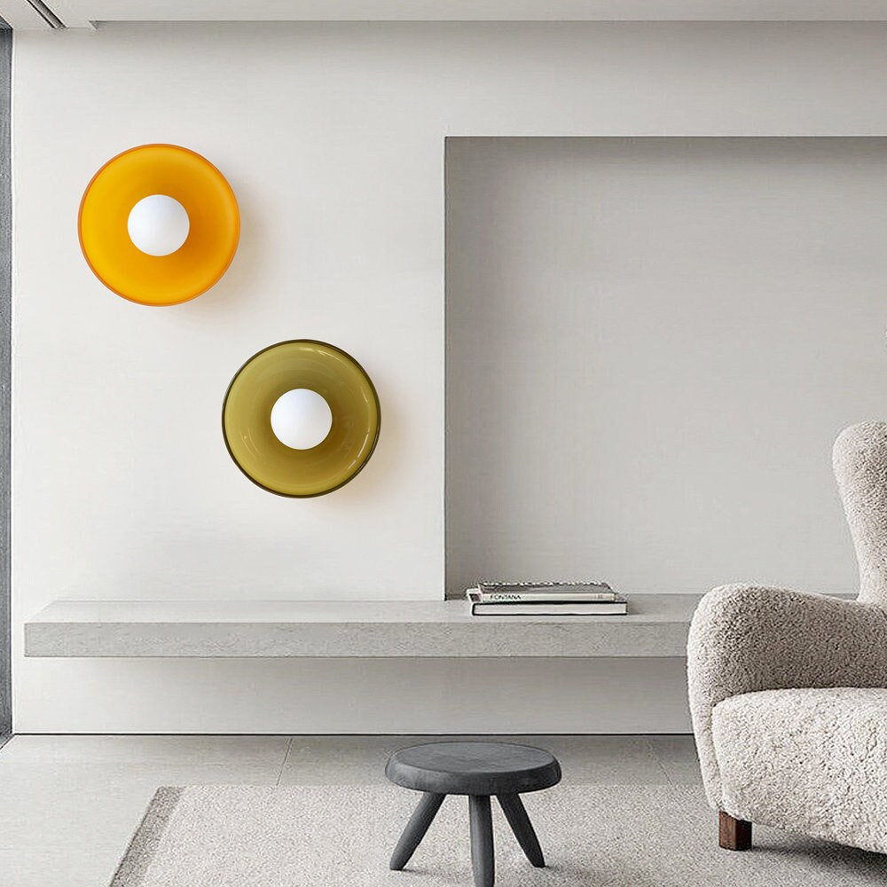 Glazen Ronde LED Plafondlamp