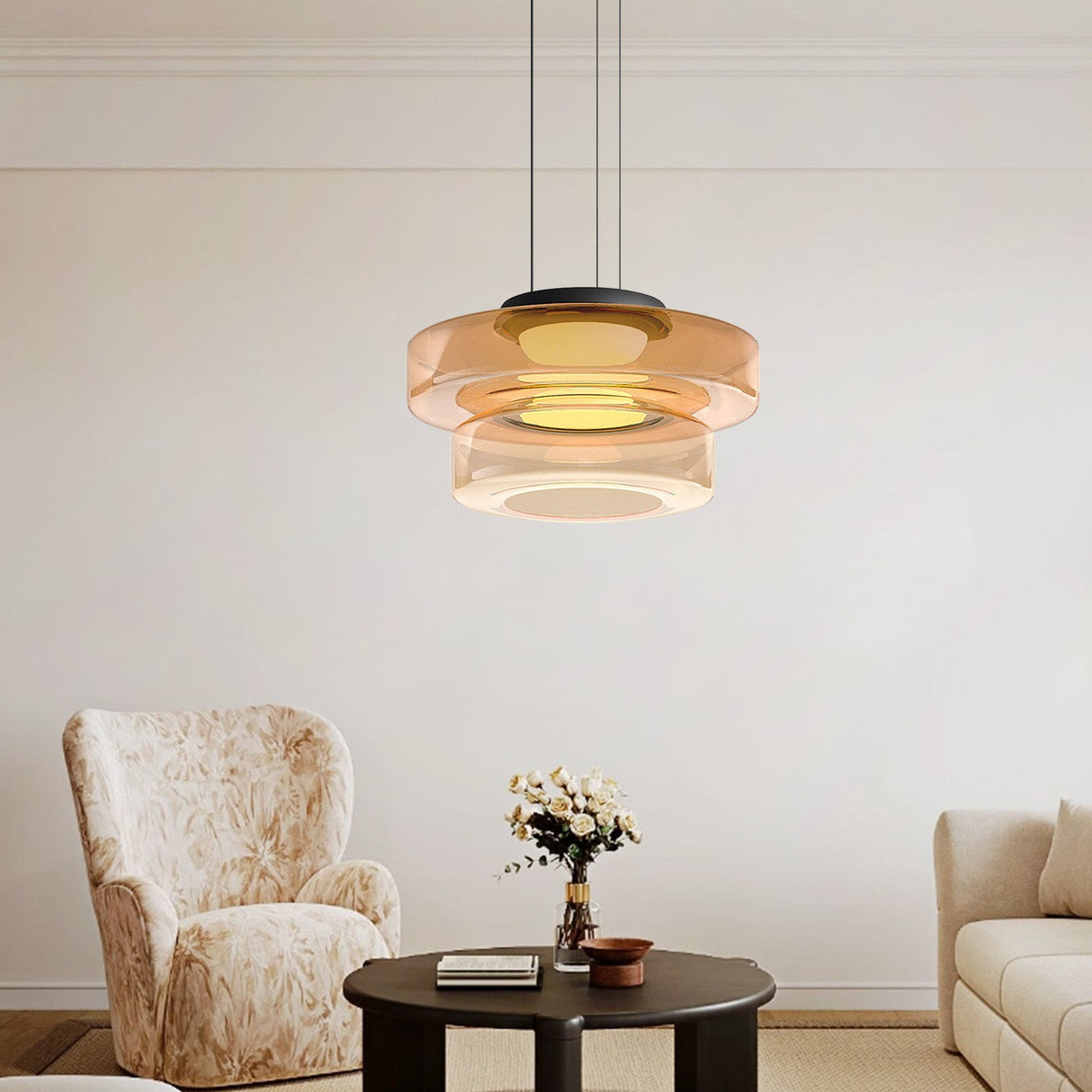 Nordic Postmoderne Creatieve Glazen Hanglamp voor Keukeneiland