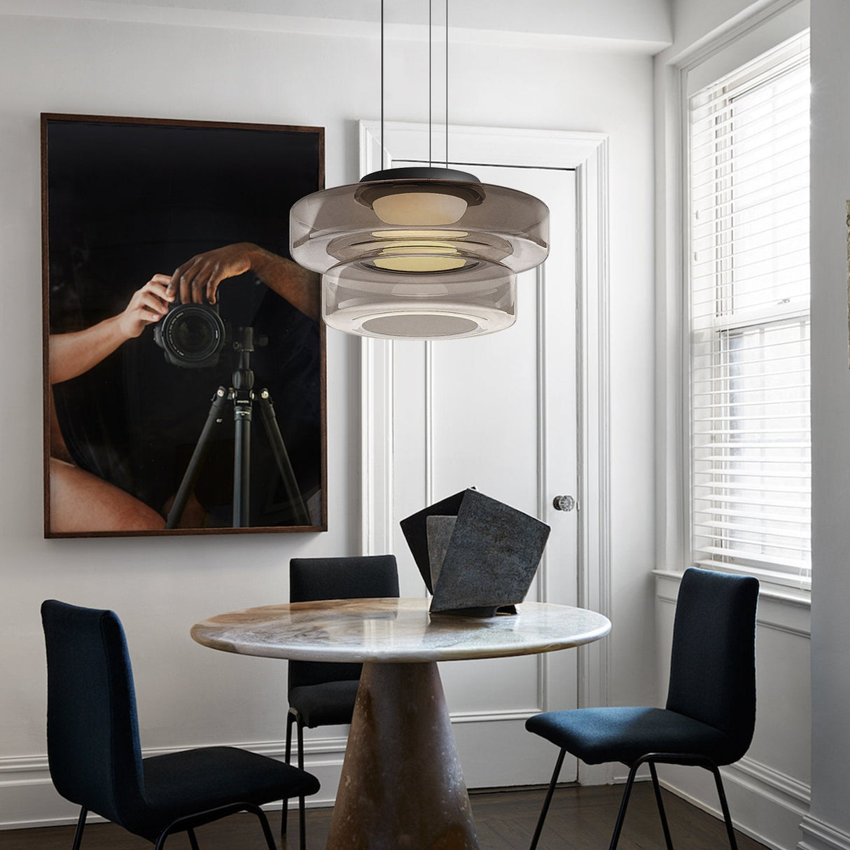 Bauhaus Glaspendellamp – Verstelbare Hanglamp voor Woonkamer, Slaapkamer en Keuken – Modern Design