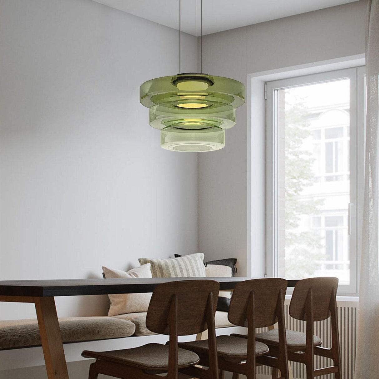 Nordic Postmoderne Creatieve Glazen Hanglamp voor Keukeneiland