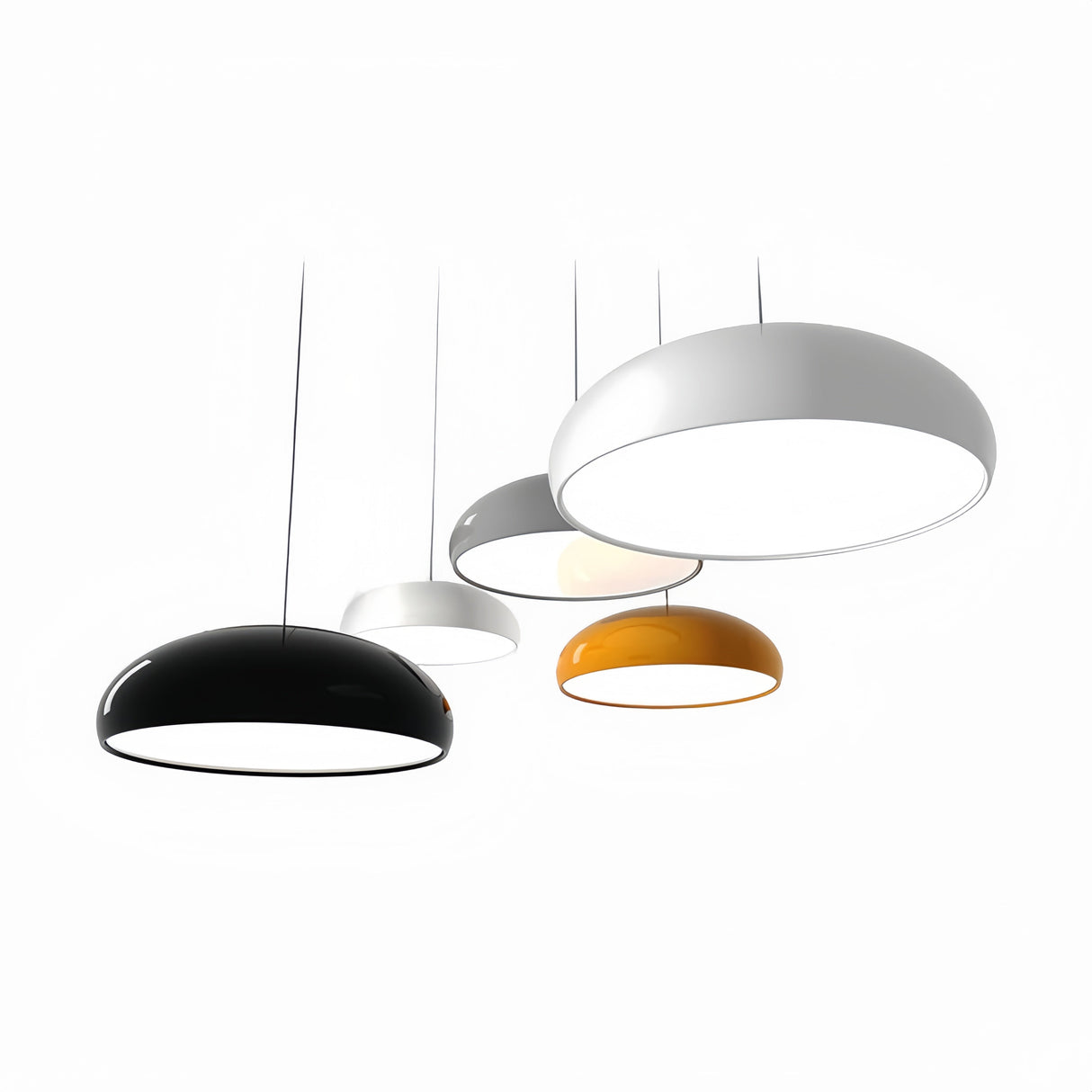 Celestia LED Hanglampen - Moderne Ronde Plafondlampen in Wit Metaal voor Slaapkamer en Woonkamer