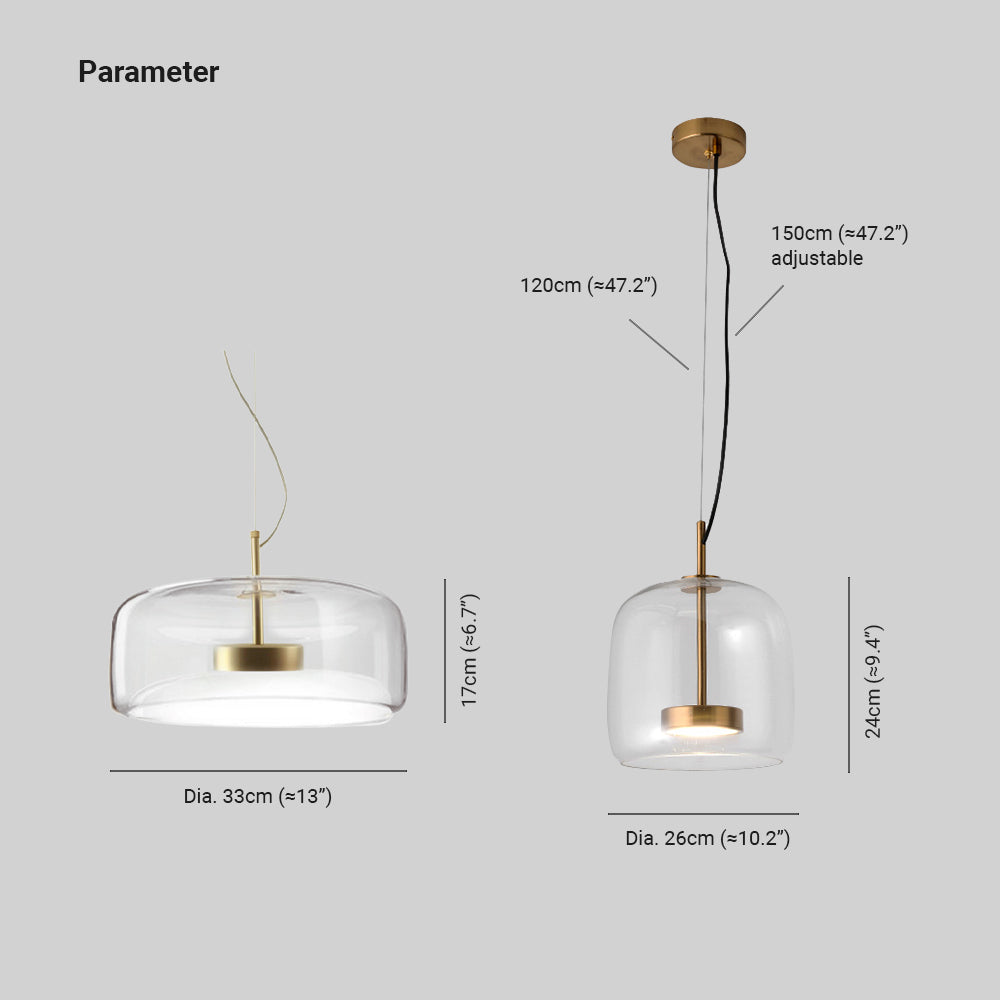AmberGlow - Vintage LED Hanglamp van Goud Metaal en Glas | Retro Sfeerverlichting voor Slaapkamer en Woonkamer