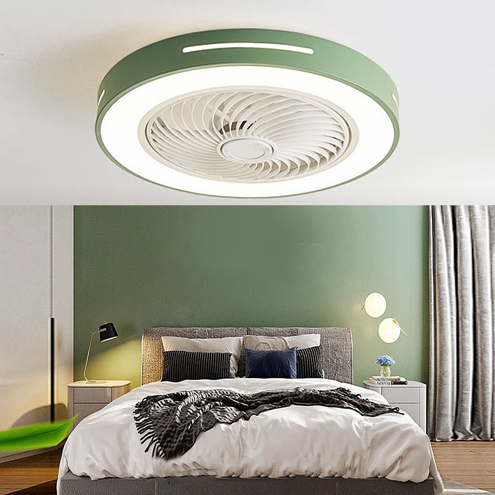 Inverter Ventilatieloze Plafondventilator Licht Intelligente Plafondventilator Lamp met Afstandsbediening Windgeleiding