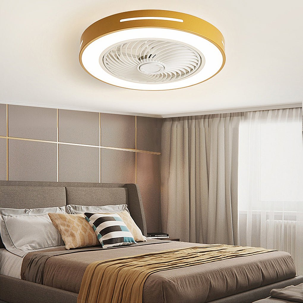 Inverter Ventilatieloze Plafondventilator Licht Intelligente Plafondventilator Lamp met Afstandsbediening Windgeleiding