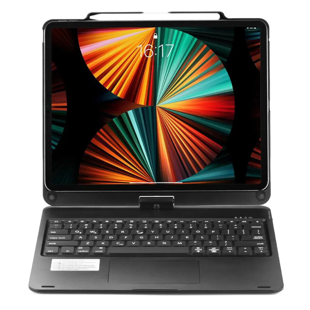 iPad Toetsenbord Hoes - Draadloos, Verlicht Toetsenbord, Multi-Gebaren Ondersteuning & USB-C Opladen