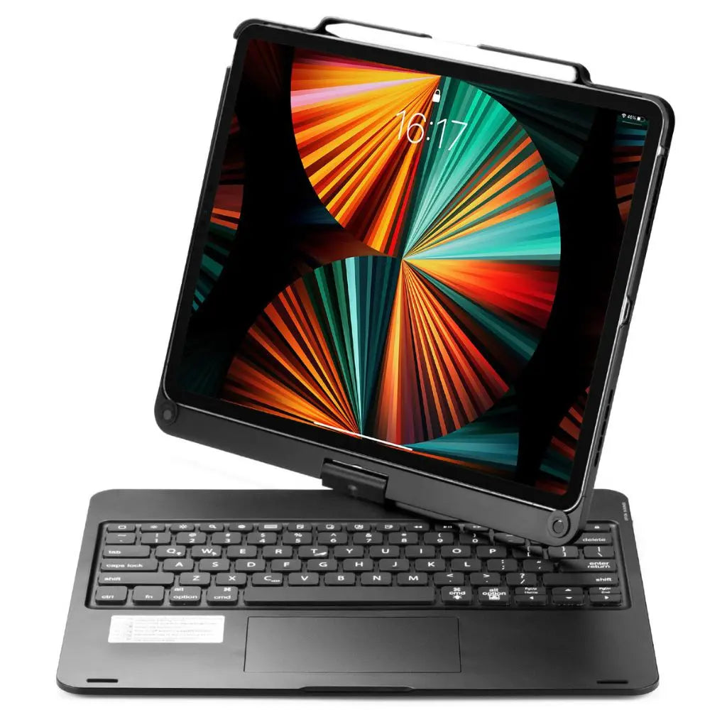 iPad Toetsenbord Hoes - Draadloos, Verlicht Toetsenbord, Multi-Gebaren Ondersteuning & USB-C Opladen