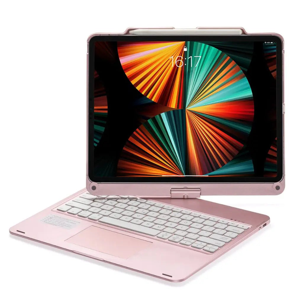 iPad Toetsenbord Hoes - Draadloos, Verlicht Toetsenbord, Multi-Gebaren Ondersteuning & USB-C Opladen