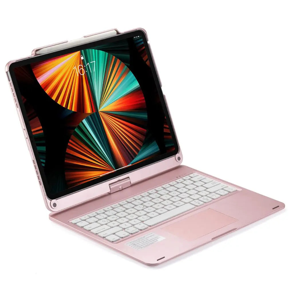 iPad Toetsenbord Hoes - Draadloos, Verlicht Toetsenbord, Multi-Gebaren Ondersteuning & USB-C Opladen