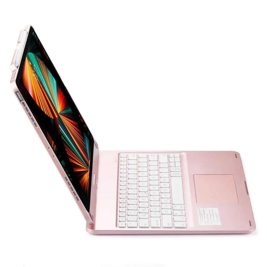 iPad Toetsenbord Hoes - Draadloos, Verlicht Toetsenbord, Multi-Gebaren Ondersteuning & USB-C Opladen