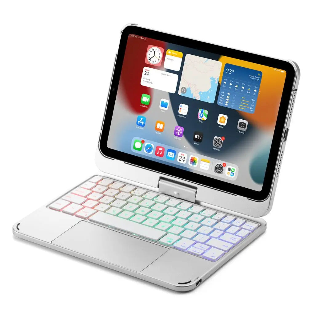 iPad Toetsenbord Hoes - Draadloos, Verlicht Toetsenbord, Multi-Gebaren Ondersteuning & USB-C Opladen