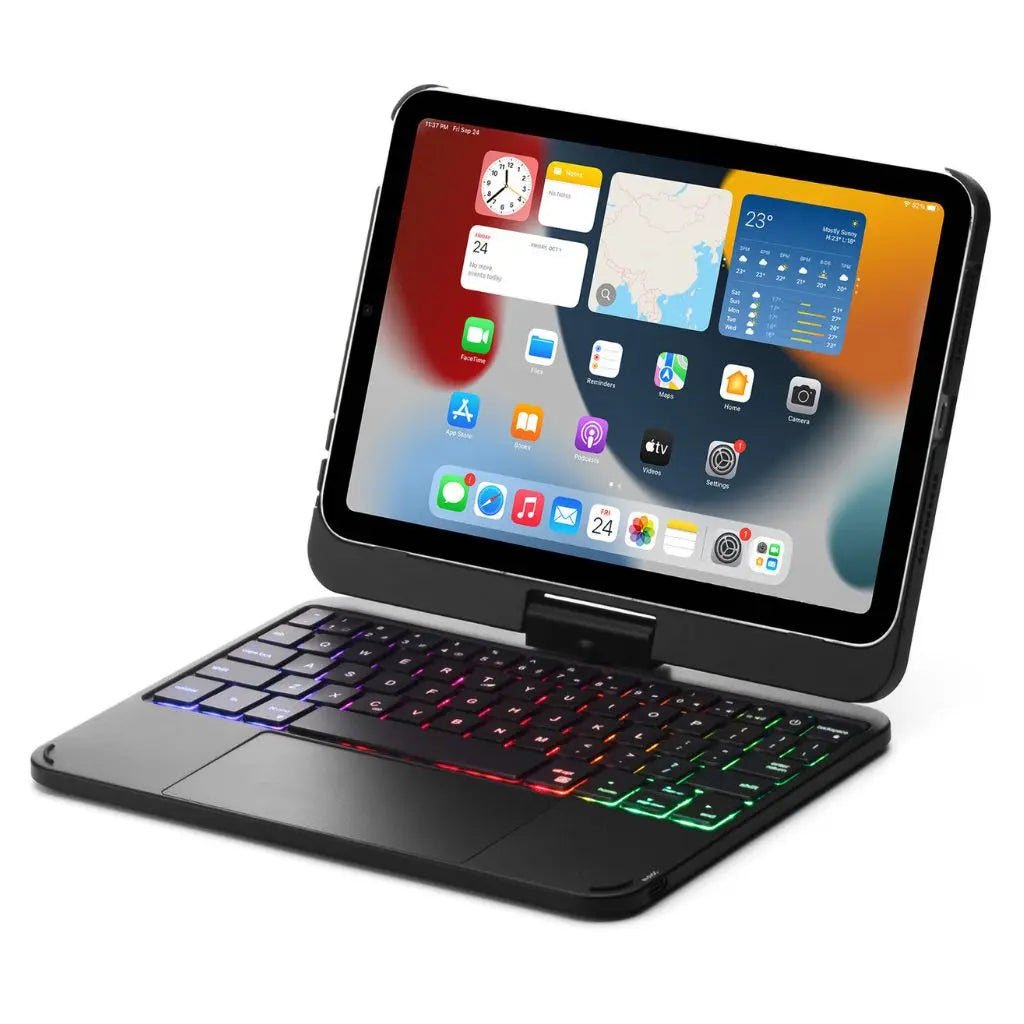 iPad Toetsenbord Hoes - Draadloos, Verlicht Toetsenbord, Multi-Gebaren Ondersteuning & USB-C Opladen