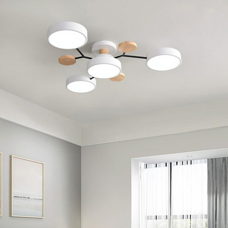 Sputnik Artistieke Slaapkamerlampen Kroonluchters Metaal Hout Bamboe Baby Kinderlampen Plafondlampen