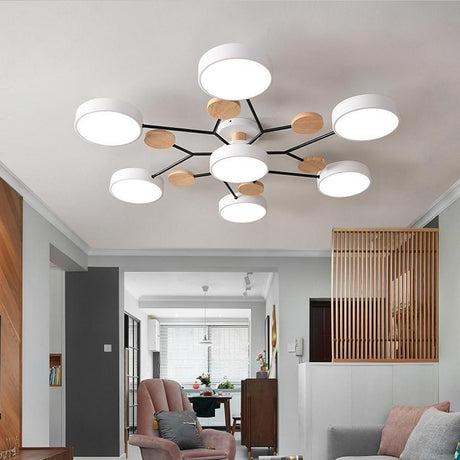 Sputnik Artistieke Slaapkamerlampen Kroonluchters Metaal Hout Bamboe Baby Kinderlampen Plafondlampen