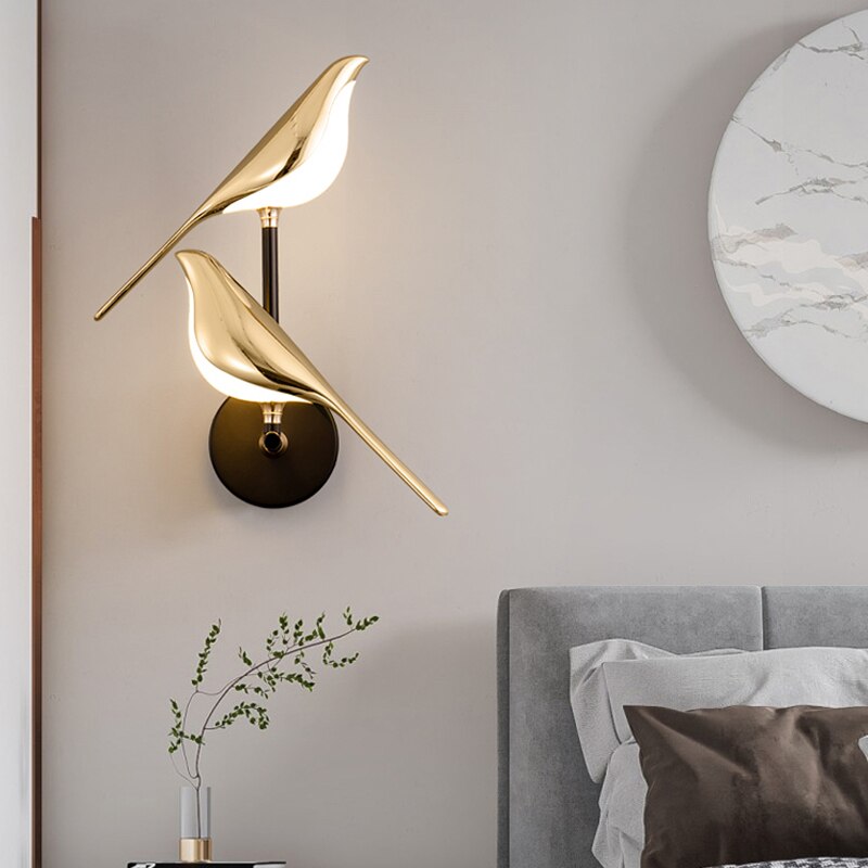 Scandinavische LED Wandlamp met Vogelontwerp – Stijlvolle Verlichting voor Thuis