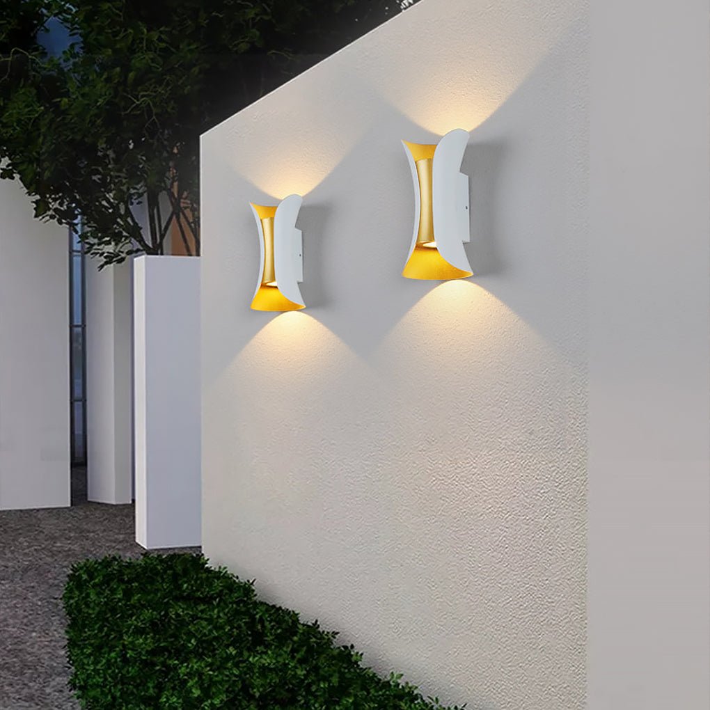 Gebogen LED Op en Neer Verlichting Waterdichte Moderne Buitenmuurlampen
