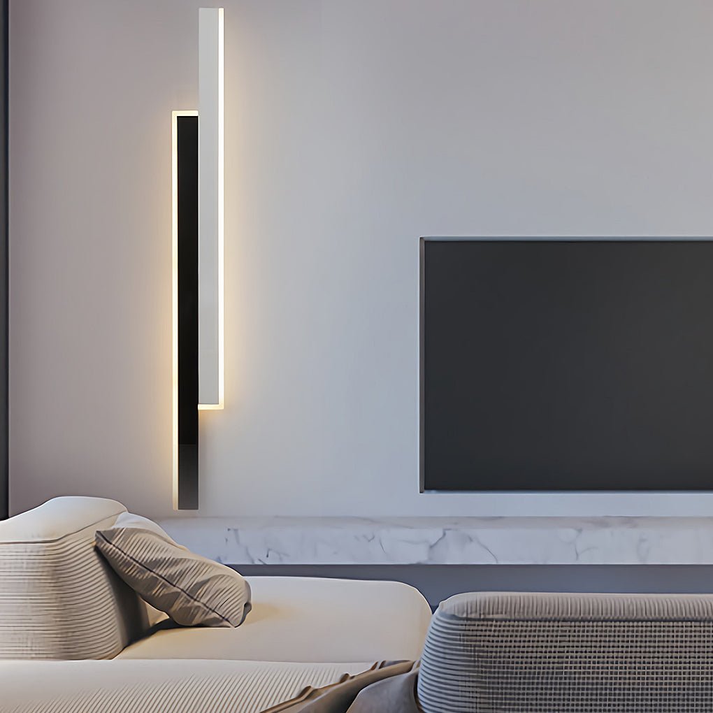 Nordic Minimalistische Dubbele Lange Strip LED Wandlamp voor Woonkamer, Slaapkamer en Gang
