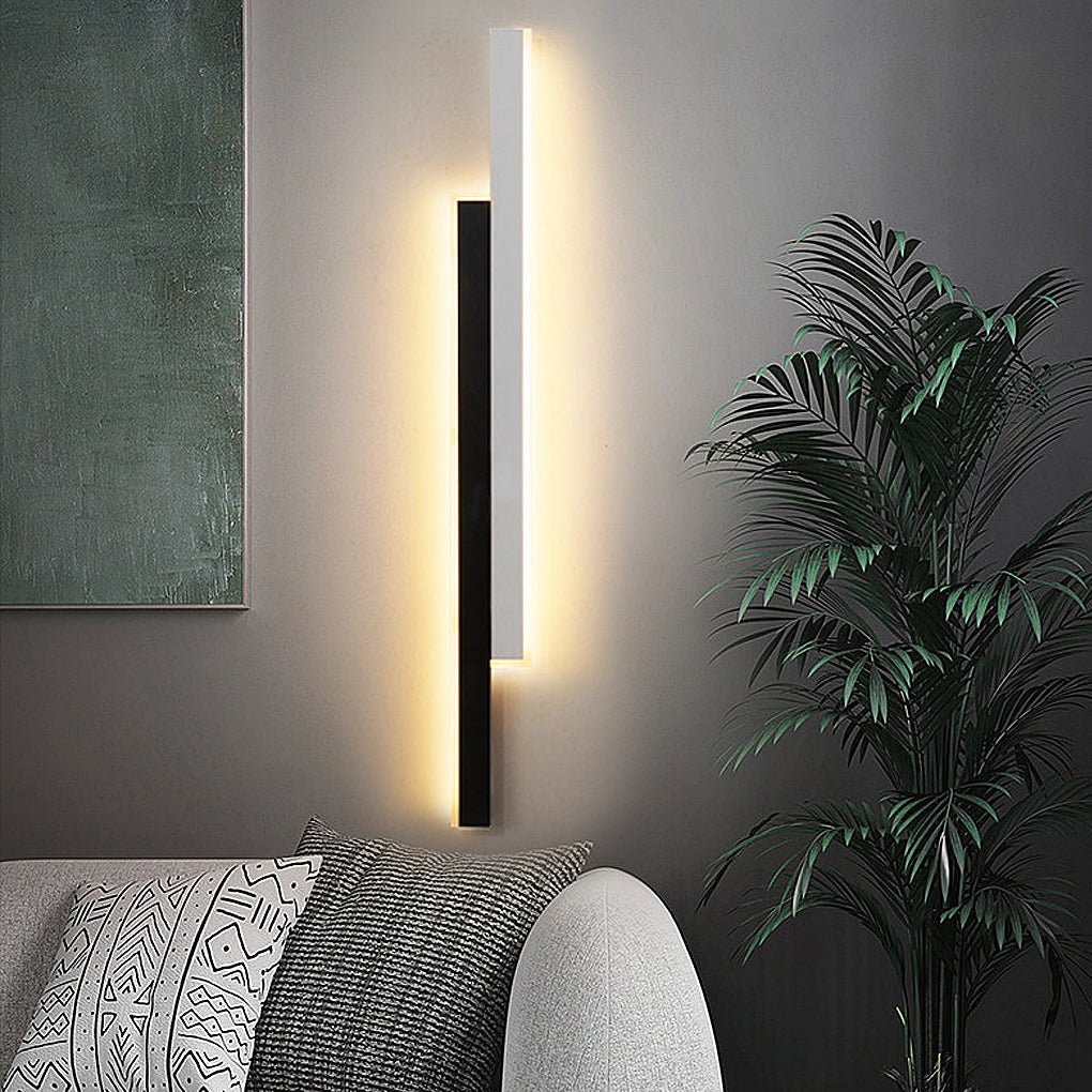 Nordic Minimalistische Dubbele Lange Strip LED Wandlamp voor Woonkamer, Slaapkamer en Gang