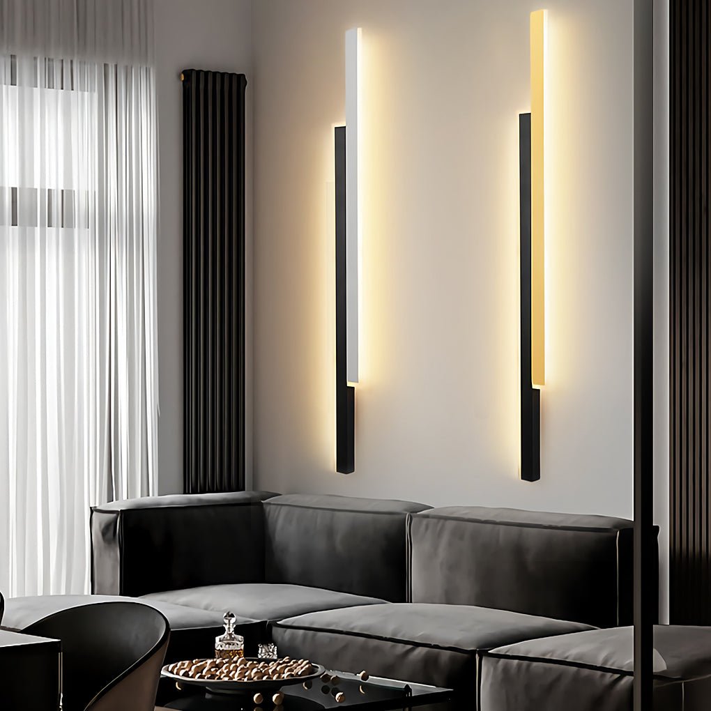 Nordic Minimalistische Dubbele Lange Strip LED Wandlamp voor Woonkamer, Slaapkamer en Gang