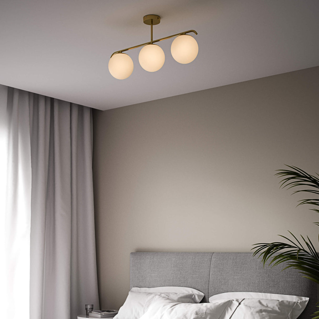 Stijlvolle Grant 3-Lichts Plafondlamp