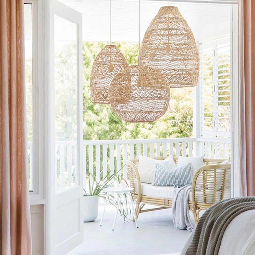 Handgeweven Rotan Hanglamp - Landelijke Stijl
