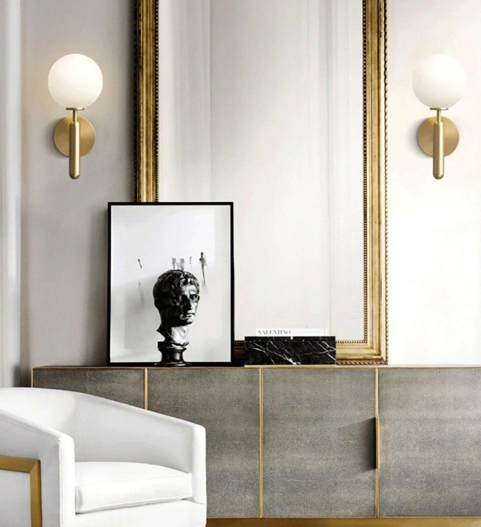 Moderne Glazen Bol Wandlamp