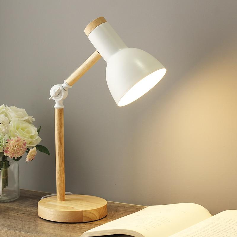 Nordic Houten Bureaulamp