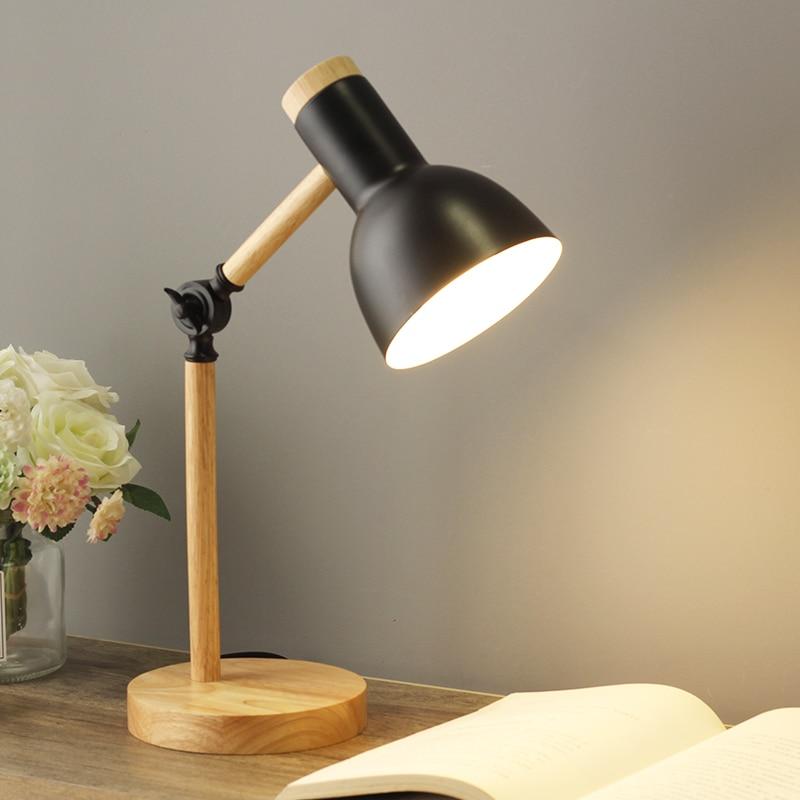 Nordic Houten Bureaulamp