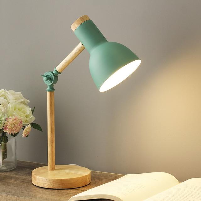 Nordic Houten Bureaulamp