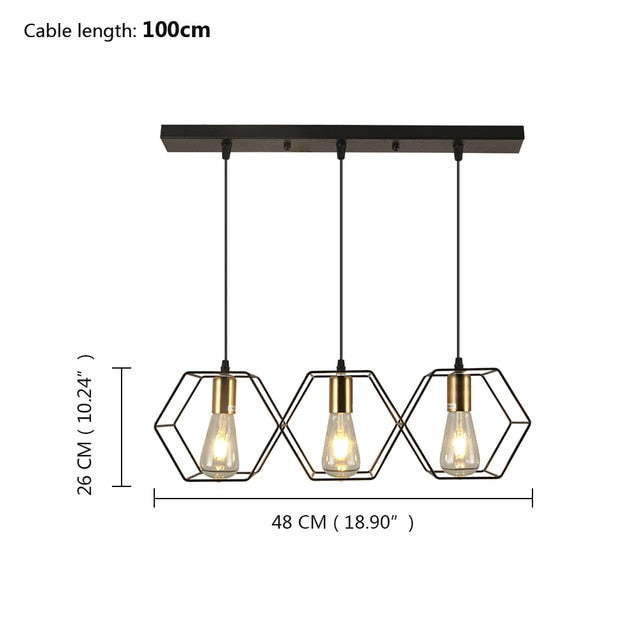 Celeste - Vintage IJzeren Frame Verlichtingsarmatuur