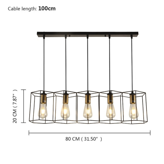 Celeste - Vintage IJzeren Frame Verlichtingsarmatuur