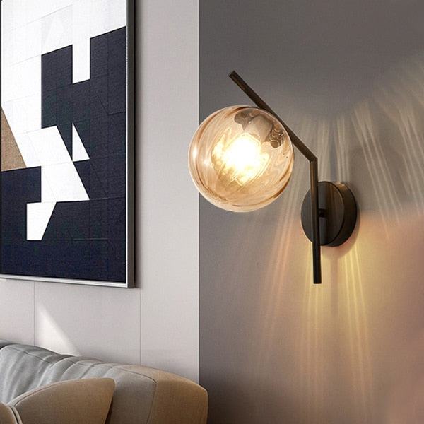 Aleta - Moderne Glazen Globe Wandlamp