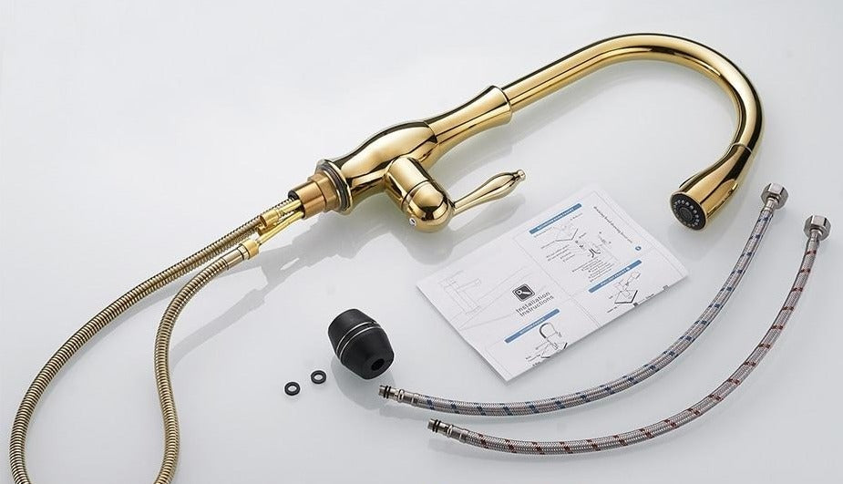 Anton | Uittrekbare Keukenkraan met Moderne Sproeikop | Roestvrij Staal