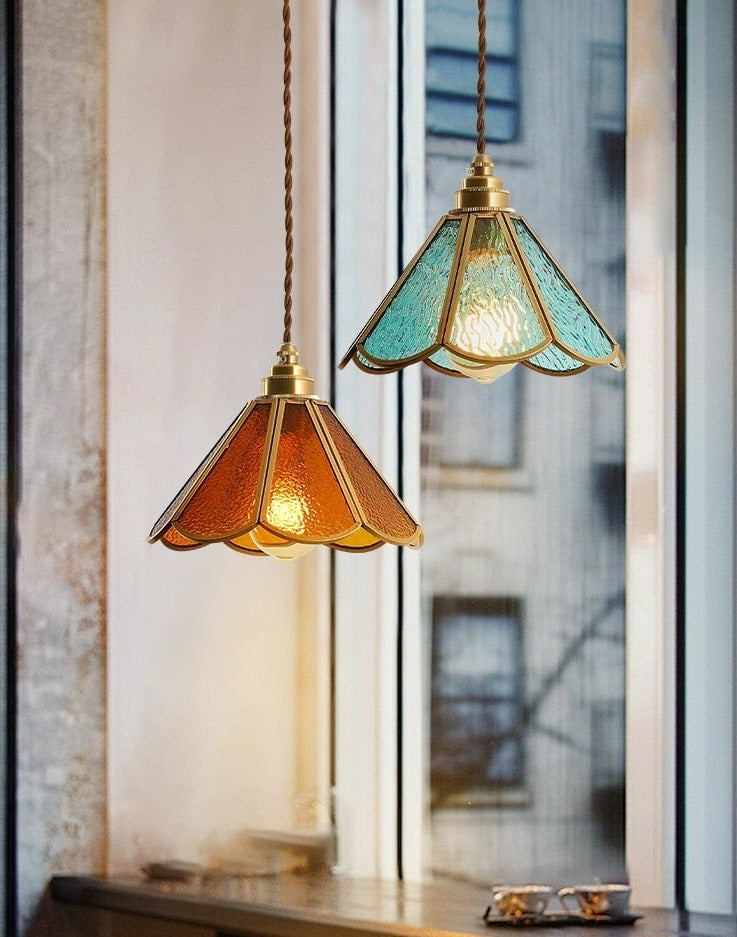 Vintage Glas-in-lood Hanglampen