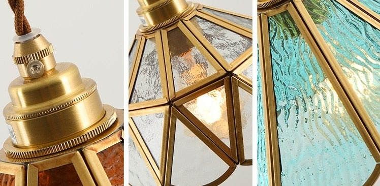 Vintage Glas-in-lood Hanglampen