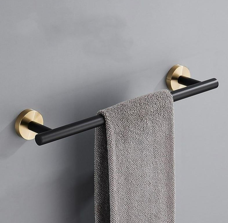 Zwart & Goud Badkamer Hardware Set