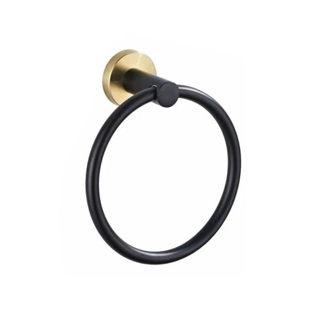 Zwart & Goud Badkamer Hardware Set