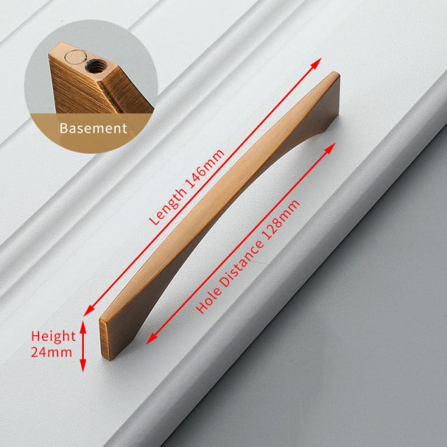 Moderne Bronzen Kast- en Ladegrepen